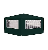 vidaXL Party Tent Green Polyethylene, Steel Large Collapsible