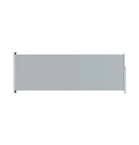 vidaXL Side Awning Grey Polyester with Pu coating, Powder-Coated Steel