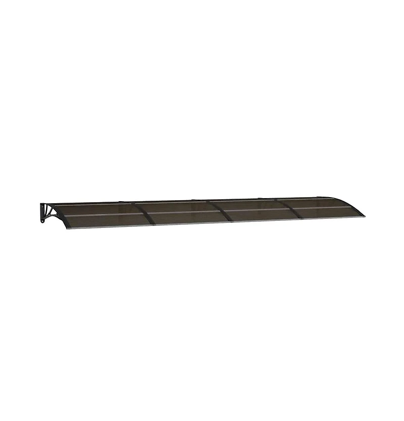 vidaXL Door Canopy Black Polycarbonate 157.5 x 39.4 in Durable