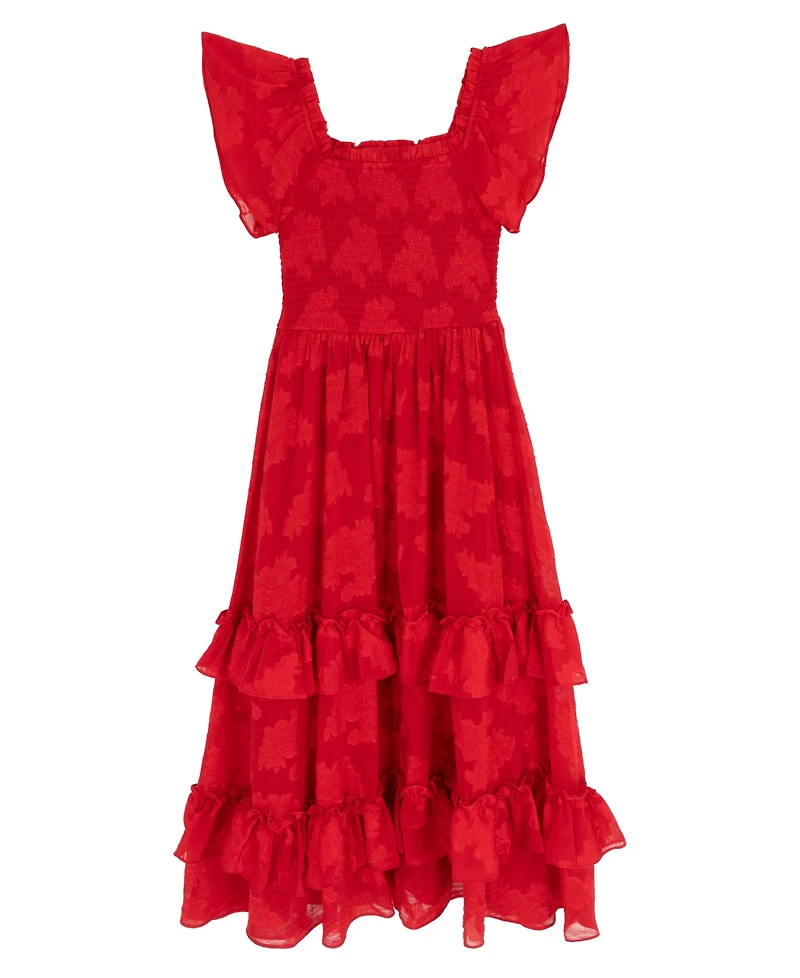 Rare Editions Girls 7-16 Ruffle Detail Tiered Maxi Dress
