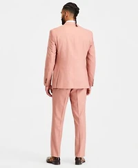 Tayion Collection Mens Classic Fit Rust Solid Suit Separates Jacket Vest Pants