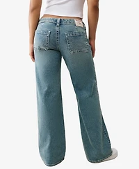 True Religion Women's Bobbi Baggy Low Rise Big T Jeans