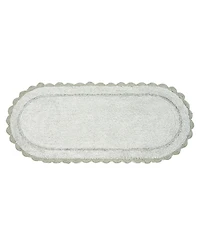 Laura Ashley Crochet Cotton Bath Rug, 24" x 60"