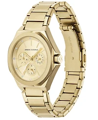 Armani Exchange Women's Multifunction Gold-Tone Stainless Steel Watch, 36mm