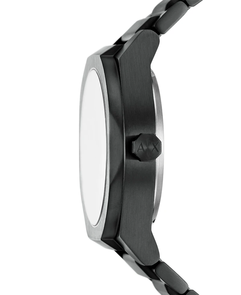 Armani Exchange Men's Sync Automatic Black Stainless Steel Watch, 44mm