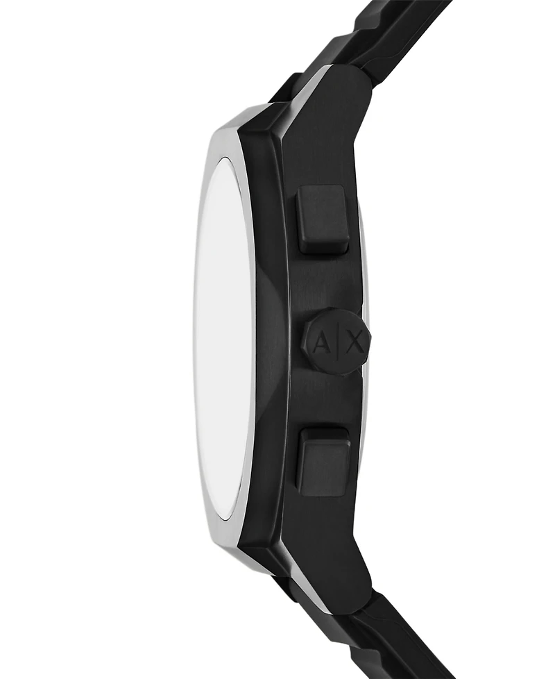 Armani Exchange Men's Sync Chronograph Black Silicone Watch, 42mm