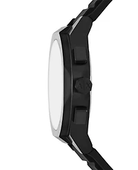 Armani Exchange Men's Sync Chronograph Black Silicone Watch, 42mm