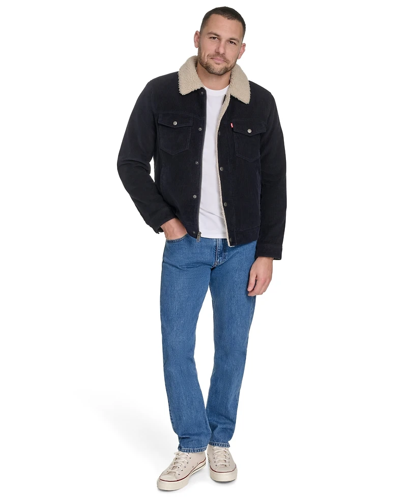 Levi's Men's Corduroy Trucker with Sherpa Collar Jacket