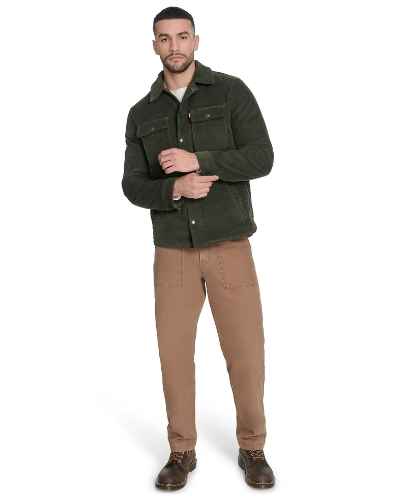 Levi's Men's Corduroy Plaid Lining Shirt Jacket