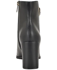Guess Womens Lusera Flared Block Heel Dress Booties