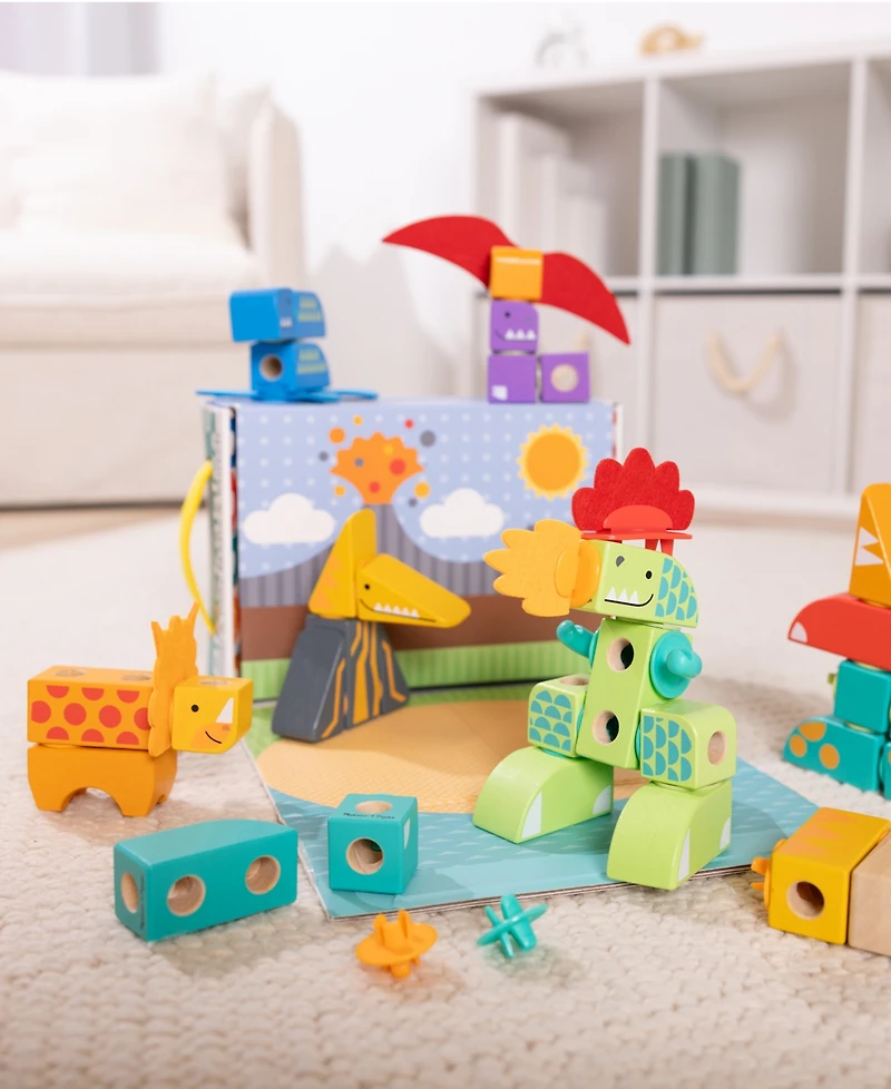 Melissa & Doug Dinosaur Blockables Play Set Toy