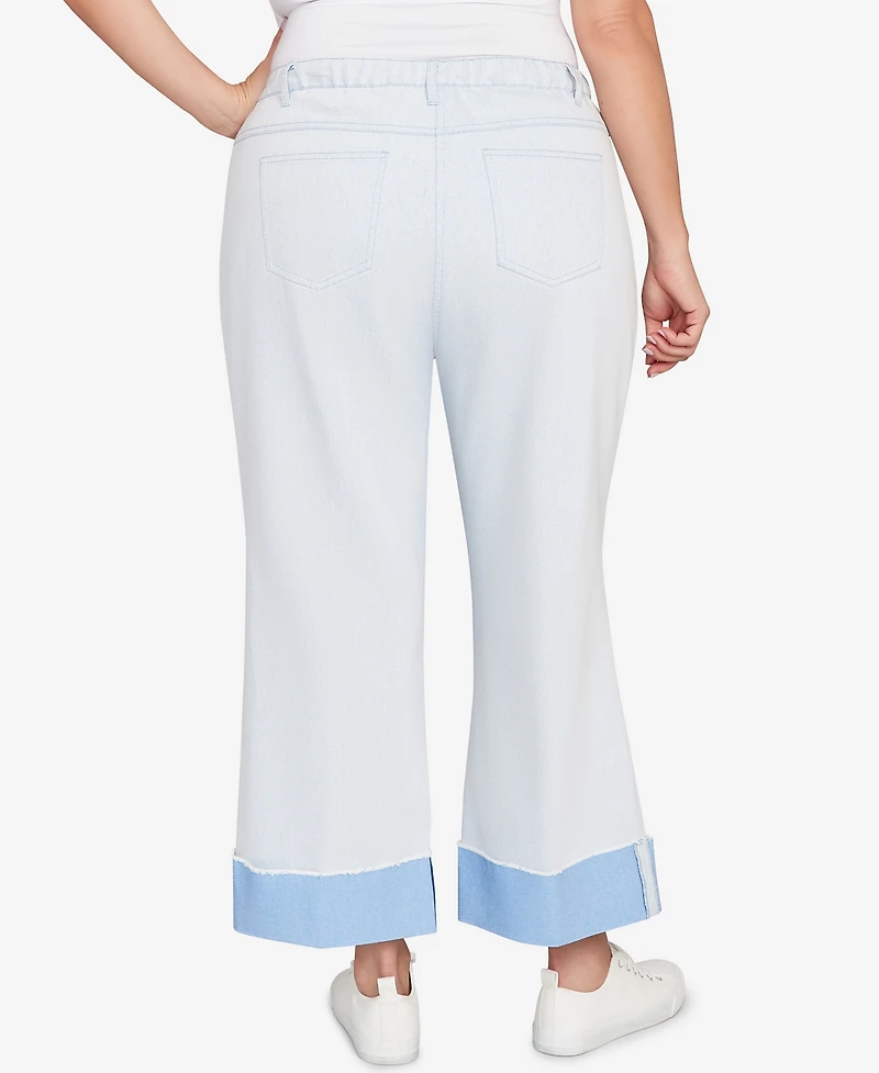 Ruby Rd. Plus Cuffed Pull-On Faux Fly Pants