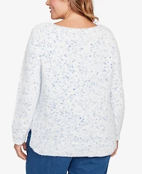 Ruby Rd. Plus Speckled Chenille Eyelash Sweater