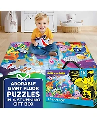 Quokka 2x3 Ft Glow the Dark Floor Puzzle for Kids Ages 4-8