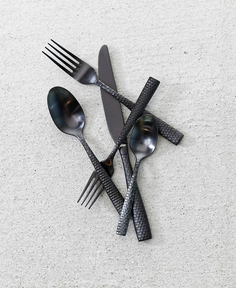Fortessa Lucca Faceted 20-Piece Flatware Set, Service for 4
