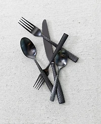 Fortessa Lucca Faceted 20-Piece Flatware Set, Service for 4