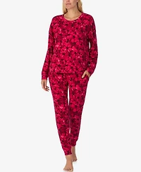 Sanctuary Women's 2-Piece Long Sleeves Top and Joggers Pajama Set