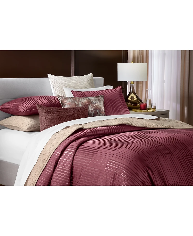 Hotel Collection Metallic Strie 3-Pc. Duvet Cover Set