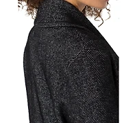 Liverpool Los Angeles Women's Long Sleeves Open Front Shawl Coatigan