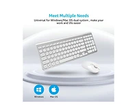Wireless Keyboard And Mouse Combo, Wireless Usb Mouse And Computer Keyboard Set, Compact And Silent For Windows Laptop, Desktop, Pc