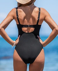 Cupshe Women's Chic Mesh Panel One-Piece Swimsuit