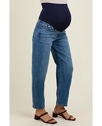 Pinkblush Maternity Blue Vintage Wash Ankle Straight Leg Jeans