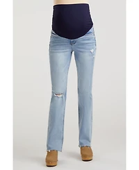 Pinkblush Maternity Light Blue Distressed Bootcut Jeans