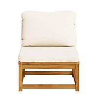 Garden Sofa Acacia wood color, Cream white