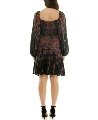Taylor Women's Ruffled V-Neck Dress