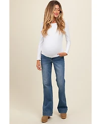 Pinkblush Maternity Blue Wide Hem Flare Jeans