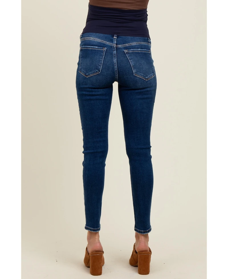 Pinkblush Maternity Navy Vintage Wash Skinny Jeans