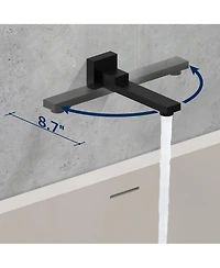 Rainsken Matte Black Shower System, 12 Inch Shower Fixtures Rain Shower Head with Handheld Shower Spray, Wall Mount Shower Faucet Set for Bathroom