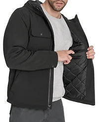 Levi's Men's Rib Stop Softshell with Hood Jacket