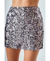 endless rose Women's Multi Sequin Mini Skirt
