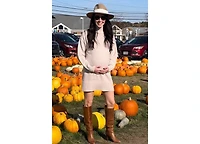 Pinkblush Maternity Beige Turtle Neck Mini Sweater Dress