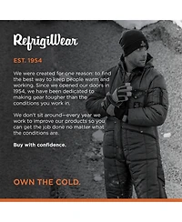 RefrigiWear Men's Iron-Tuff Insulated Coveralls with Hood - Heavy-Duty Cold Weather Gear for Extreme Conditions