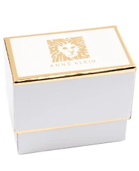 Anne Klein 3-Pc. Imitation Pearl Gold-Tone Texture Bangle Set
