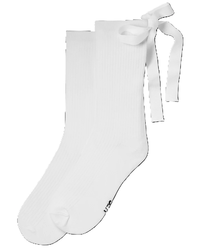 Ugg Women's Serenella Novelty Bow Ribbed Crew Socks