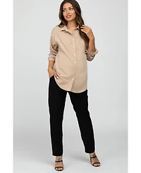Pinkblush Maternity Navy Blue Pleated Relax Fit Pants