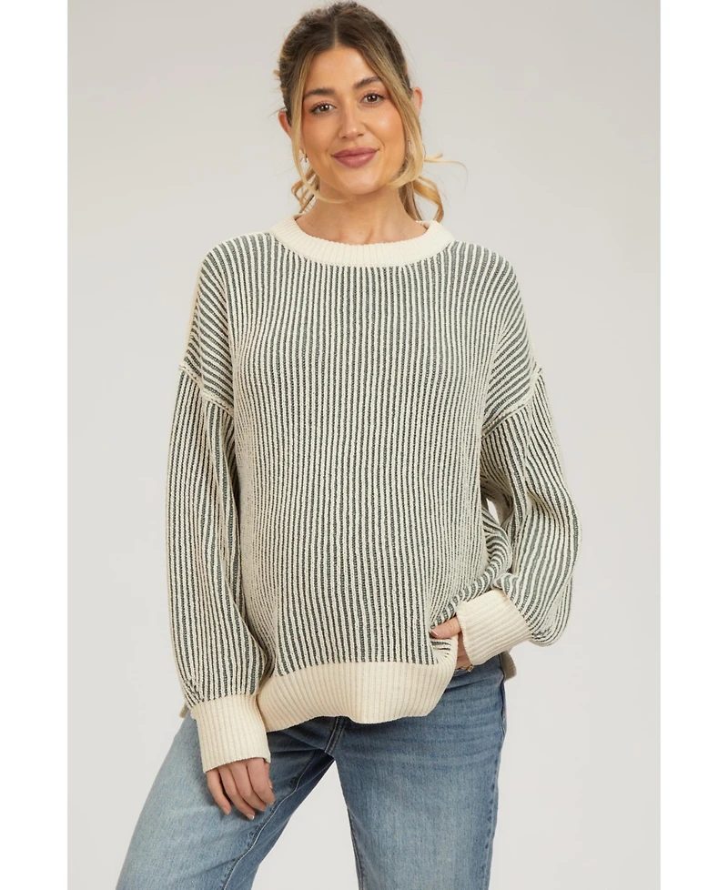 Pinkblush Maternity Ribbed Balloon Sleeve Sweater