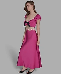 Bcbg Women's Cap Sleeve Maxi Lace Dress