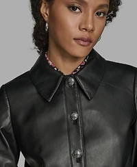 Bcbg Women's Crop Button Front Jacket