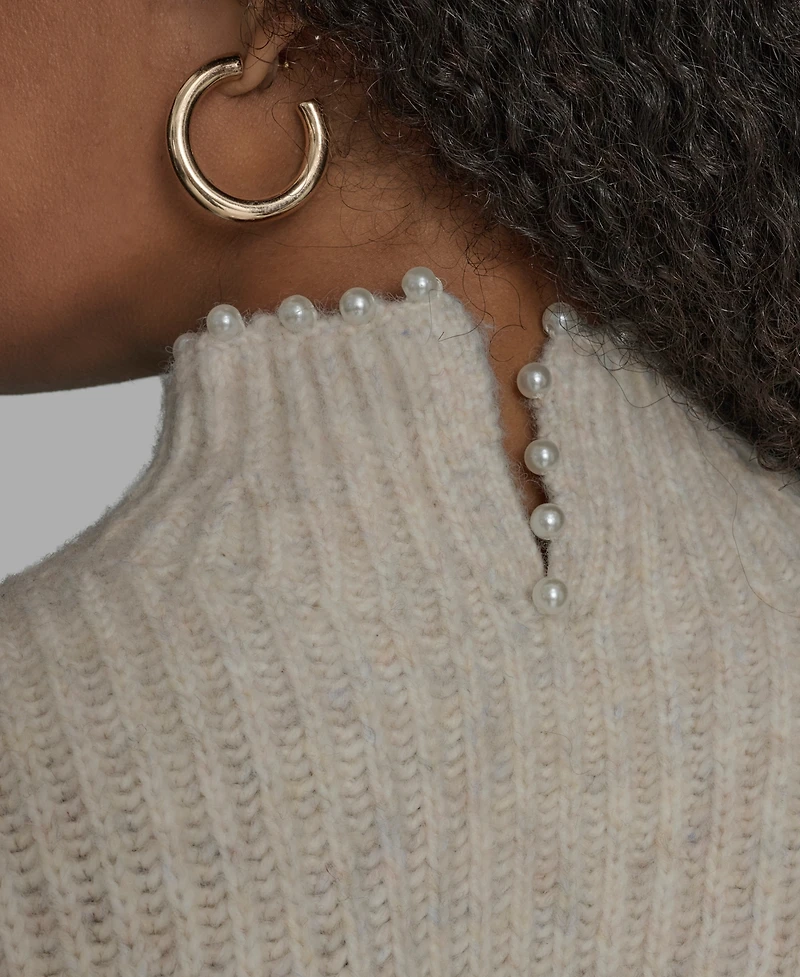 Bcbg Women's Long Sleeve Mock Neck Sweater