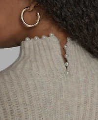 Bcbg Women's Long Sleeve Mock Neck Sweater