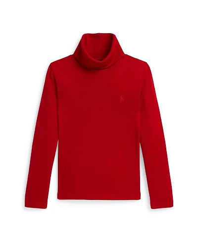 Polo Ralph Lauren Girls 2T-6X Ribbed Cotton-Modal Turtleneck Sweatshirt