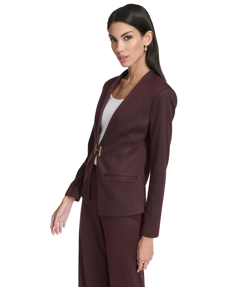 Halston Women's Long Sleeves Ponte Blazer