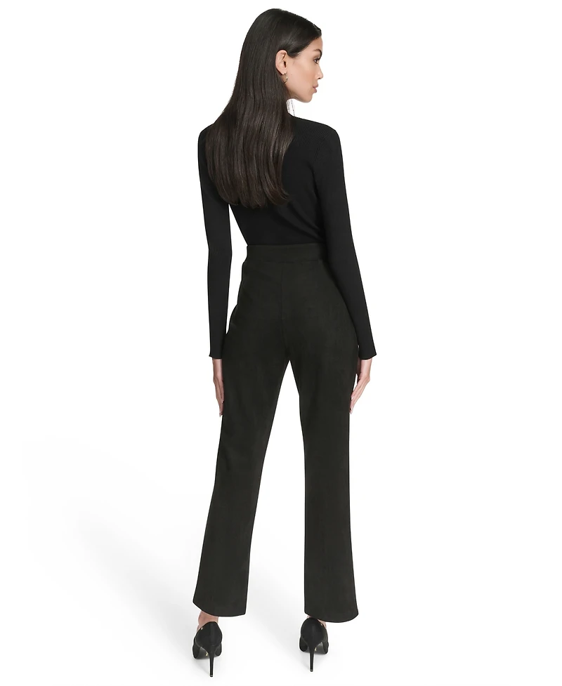 Halston Women's Mid Rise Pleated Trousers
