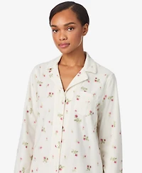 Lauren Ralph Women's Long Sleeves Notch Collar Pajama Set