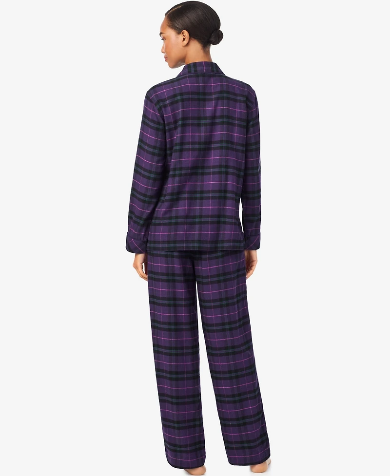 Lauren Ralph Women's Long Sleeves Notch Collar Pajama Set