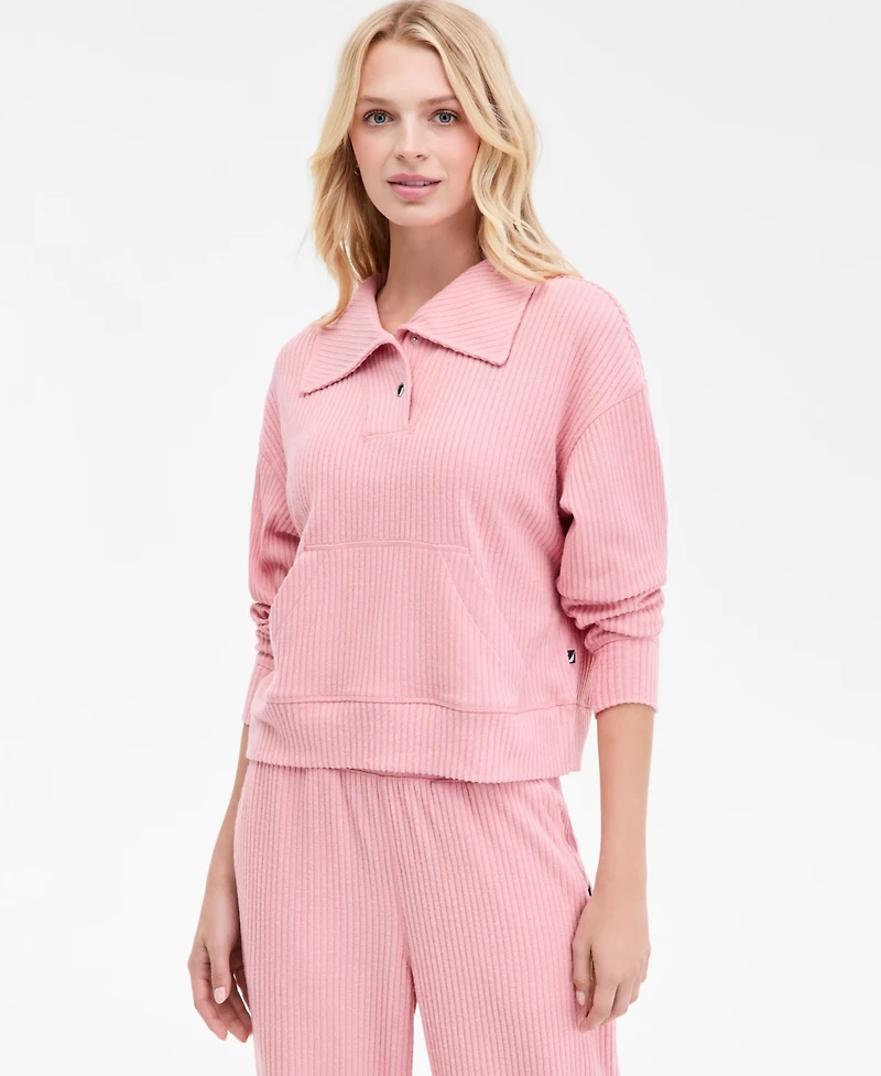 Nautica Women's High-Rise Wide-Leg Knit Pants